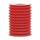 Lampion cylindrique rouge - papier - diam 15 cm