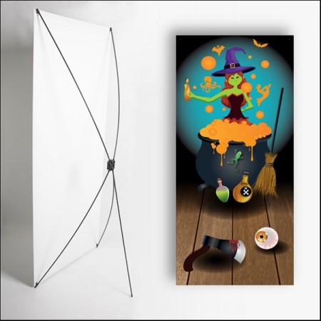 Kakemono Halloween 3 - 180 x 80 cm - Toile M1 avec structure  X- Banner