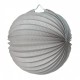 Lampion rond papier gris 30 cm