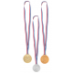 Lot de 3 médailles (or, argent, bronze) diam.5cm