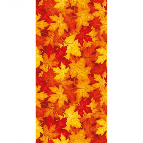 Chemin de table feuilles d'automne 30 cm x 5 m - polyester