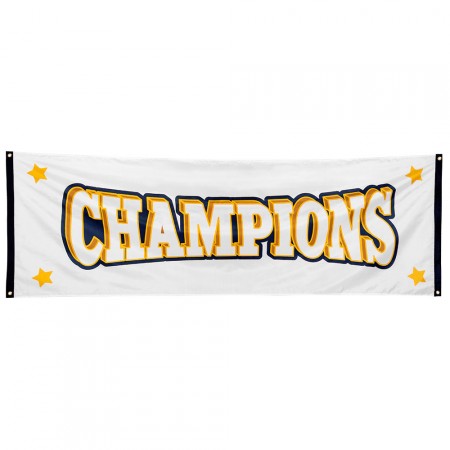 Bannière polyester 'Champions' 74 x 220 cm