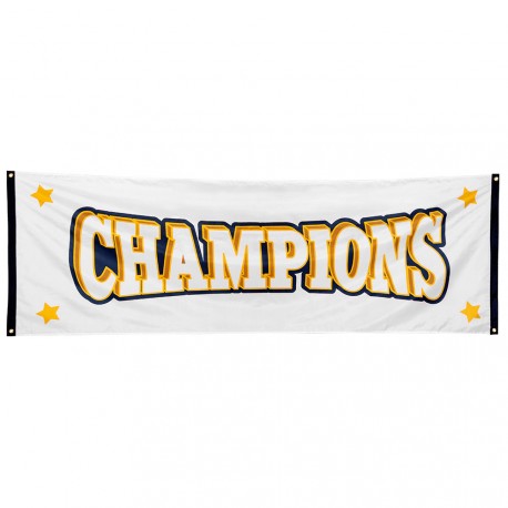 Bannière polyester 'Champions' 74 x 220 cm