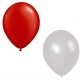 Ballon rouge et blanc x6 - Diam. 29cm