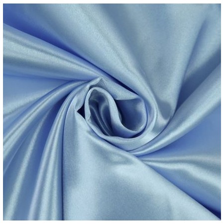 Tissu satin bleu ciel - Larg. 150cm (vendu au mètre)