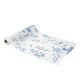 Chemin de Table Toile de Jouy Mousseline Blanc et Bleu 28cmx3m