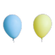 Ballon Jaune et bleu pastel x 8 - Diam. 29cm