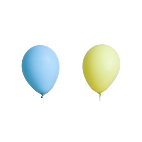 Ballon Jaune et bleu pastel x 8 - Diam. 29cm