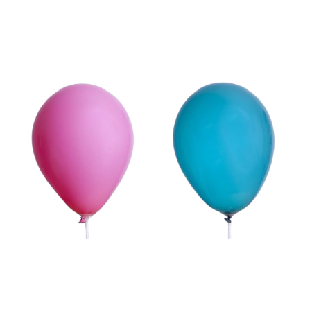 Ballon Rose et bleu x 8 - Diam. 29cm