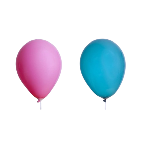 Ballon Rose et bleu x 8 - Diam. 29cm