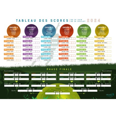 Tableau de scores 2021 -  43 x 62 cm