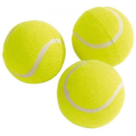 Lot de 3 Balles de tennis jaunes - Diam. 6 cm