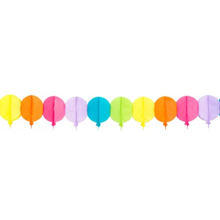 Guirlande Ballons multicolores en papier - Long 4m