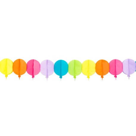 Guirlande Ballons multicolores en papier - Long 4m