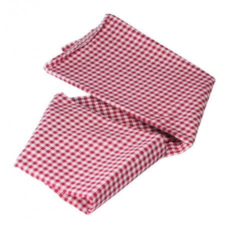 Nappe en tissu Vichy rouge 145 x 250 cm