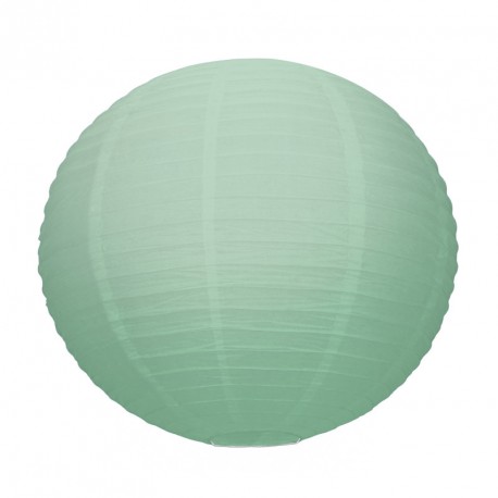 Lanterne japonaise en papier vert celadon - Diam. 35cm