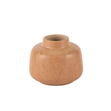 Vase noisette effet bois - 11,5 x 10cm