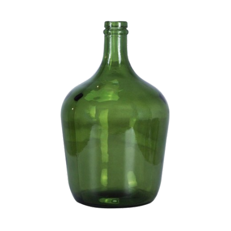 Vase type Jeanne en verre vert olive 18 x 30cm