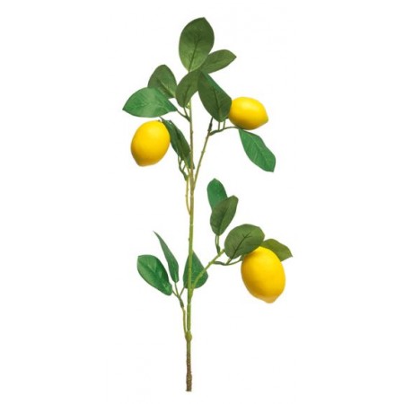 Branche de citron jaune artificielle - Haut. 74cm