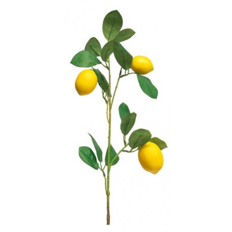 Branche de citron jaune artificielle - Haut. 74cm