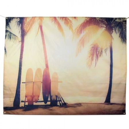 Drapeau en tissu Beach et Surf - 150 x 190cm