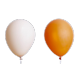 Ballon Orange et beige orangé x 8 - Diam. 29cm