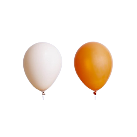 Ballon Orange et beige orangé x 8 - Diam. 29cm