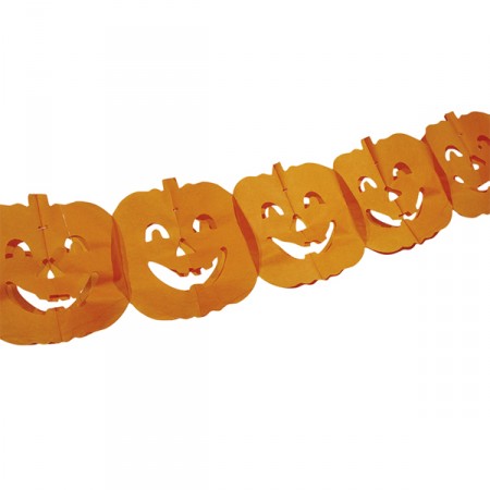 Lot de 2 guirlandes de citrouilles - papier Long. 400cm