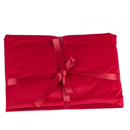 Nappe en velours rouge 145 x 240 cm