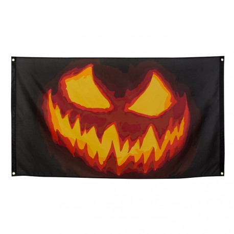 Drapeau Creepy Pumpkin - tissu - 90 x 150cm