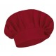 Toque de cuisine en coton  et  polyester rouge - 23 x 32 cm