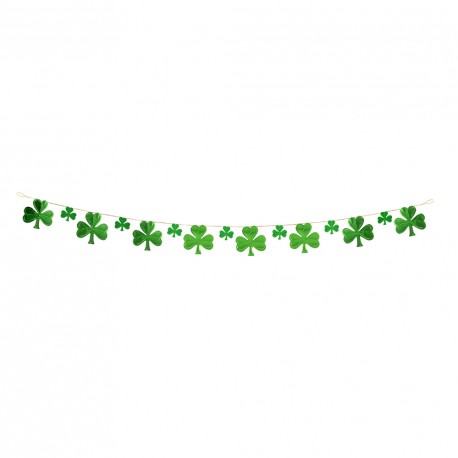 Guirlande Trèfles Saint Patrick en aluminium - Long. 3m