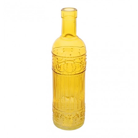 Bouteille en verre mambo jaune 6,5 x 25 cm