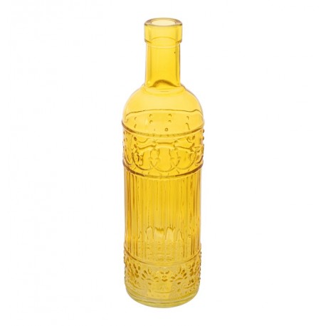 Bouteille en verre mambo jaune 6,5 x 25 cm