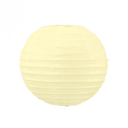 Lanterne japonaise en papier beige crème - Diam. 20 cm