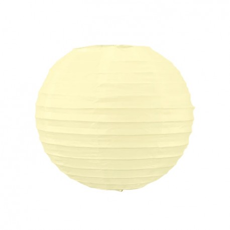 Lanterne japonaise en papier beige crème - Diam. 20 cm