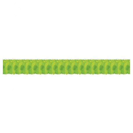 Guirlande zinnia vert anis - papier Long. 300cm