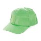 Casquette sequin vert néon - Taille adulte - Haut. 13 cm Diam. 27 cm