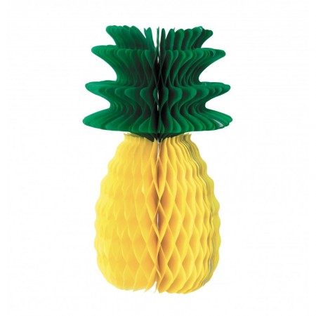 Ananas jaune et vert - papier-  Haut. 20 cm