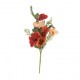 Branche de fleurs feuillage terracotta et camel - Haut. 35cm