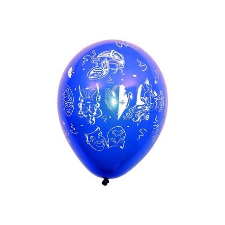 Ballon multicolore motif carnaval x8 - Diam. 29cm